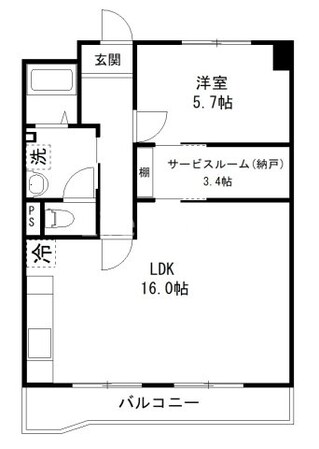 第2眉山マンションA棟の物件間取画像